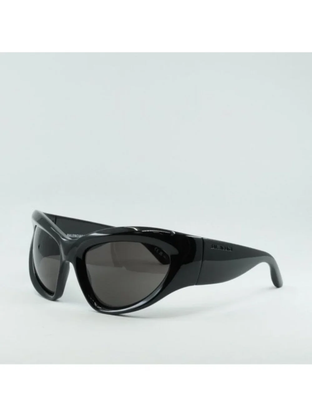 Balenciaga BB0228S 001 Geometric Sunglasses - Black/Grey